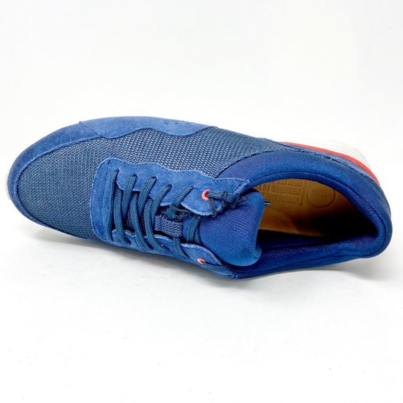 Clae Hoffman Midnight Suede Deep Navy Mesh Mens Casual Sneakers - Picture 4 of 5